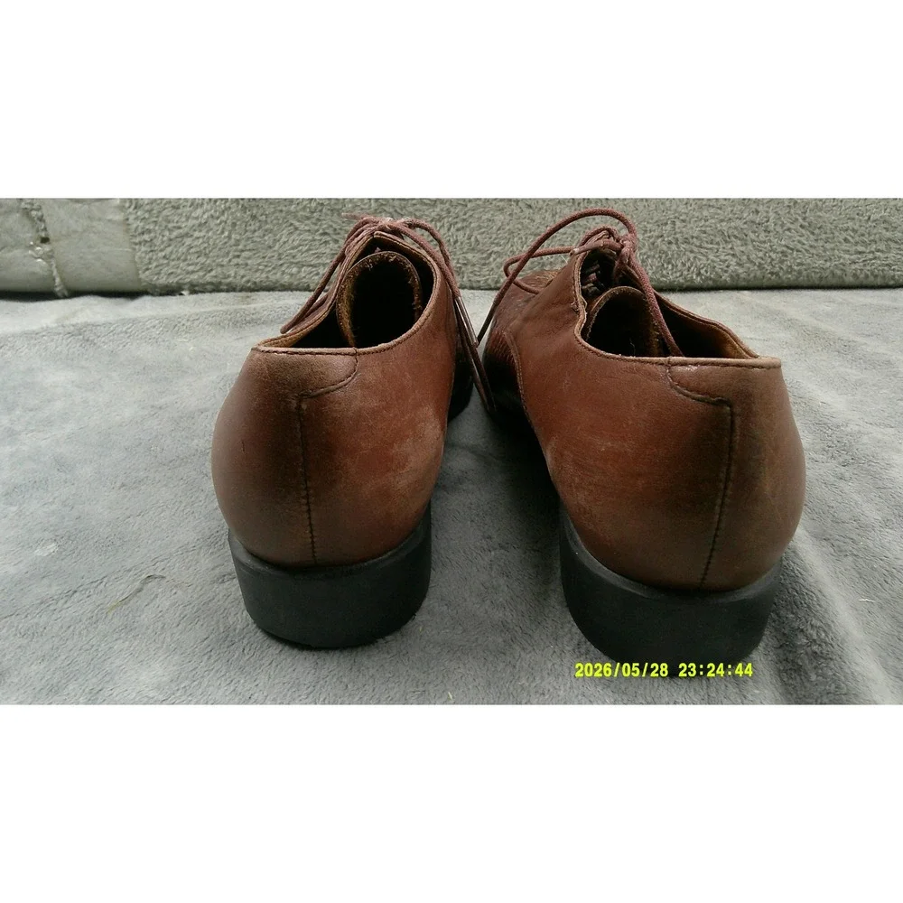 Ariat Woven Leather Oxford Mens‎ 8.5 Brown Good Tassel Lace Up Dress Shoes 16124
